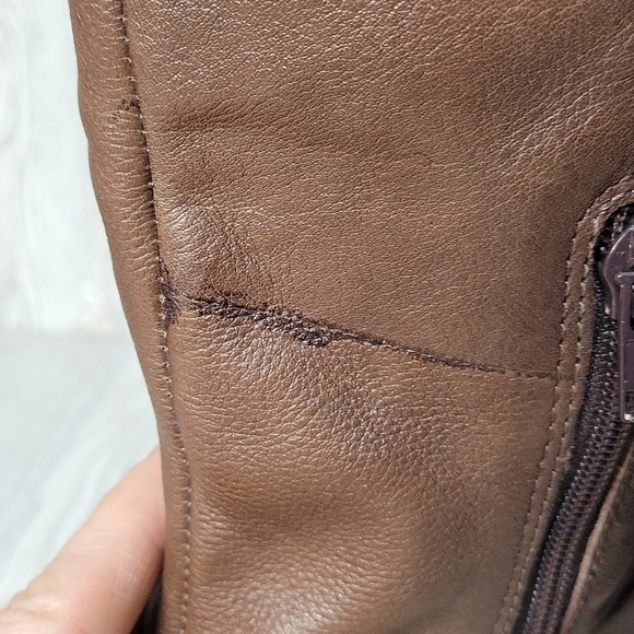 Nine West Tall Brown Leather Boots - Picture 9 of 16